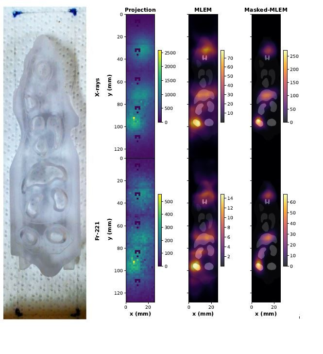 Great paper on imaging Ac-225 using a Masked-MLEM algorithm. BIOEMTECH fillable mouse phantom was there.