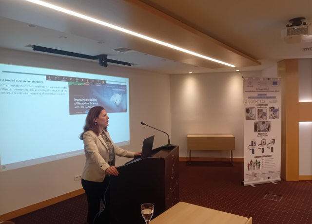 Maria Kitsara hosting the COST meetings