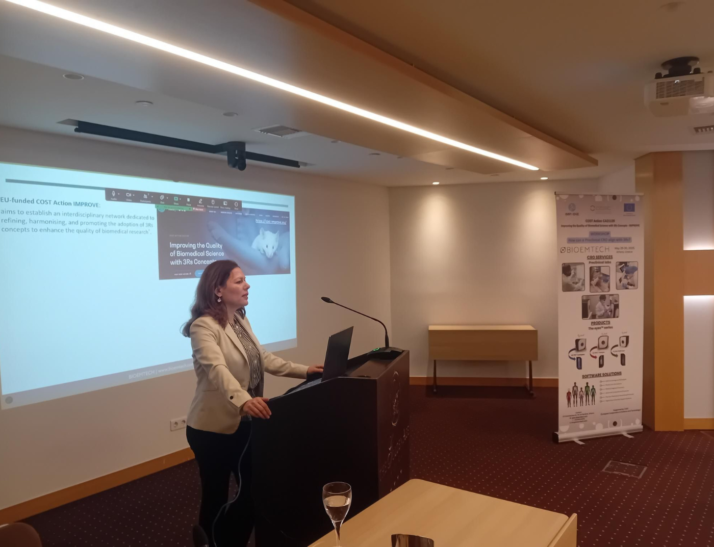 Maria Kitsara hosting the COST meetings